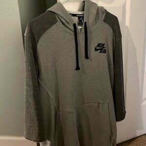 Grey, Nike, 3/4 baseball hoodie. Never worn.